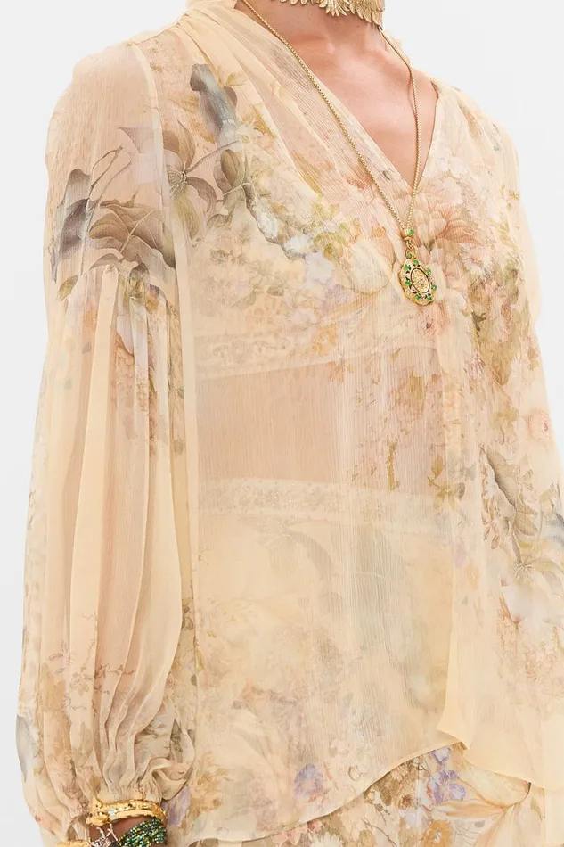 FRILL COLLARED BLOUSE ADORNED IN ANTIQUITY Adorned In Antiquity Womens Camilla Blouses and Shirts