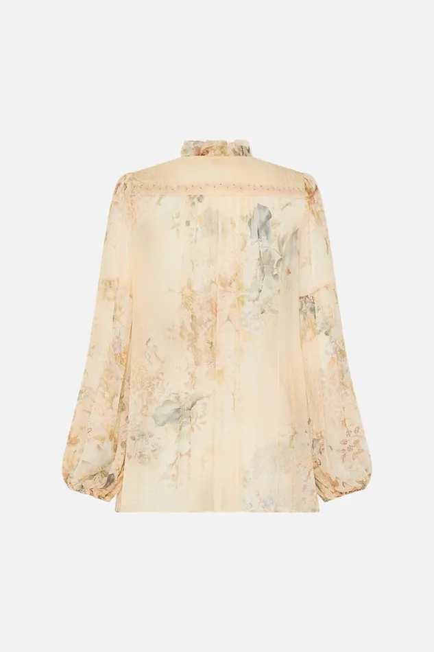 FRILL COLLARED BLOUSE ADORNED IN ANTIQUITY Adorned In Antiquity Womens Camilla Blouses and Shirts