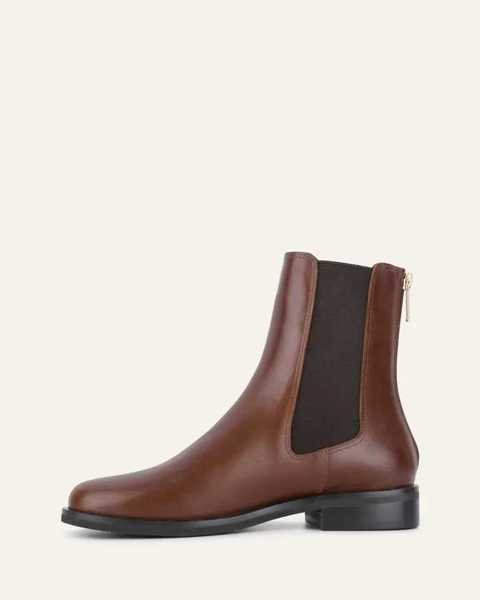 Gabe flat ankle boot dark chocolate leather Women ANKLE BOOTS jomercer Gabe flat ankle boot dark chocolate leather Women ANKLE BOOTS jomercer