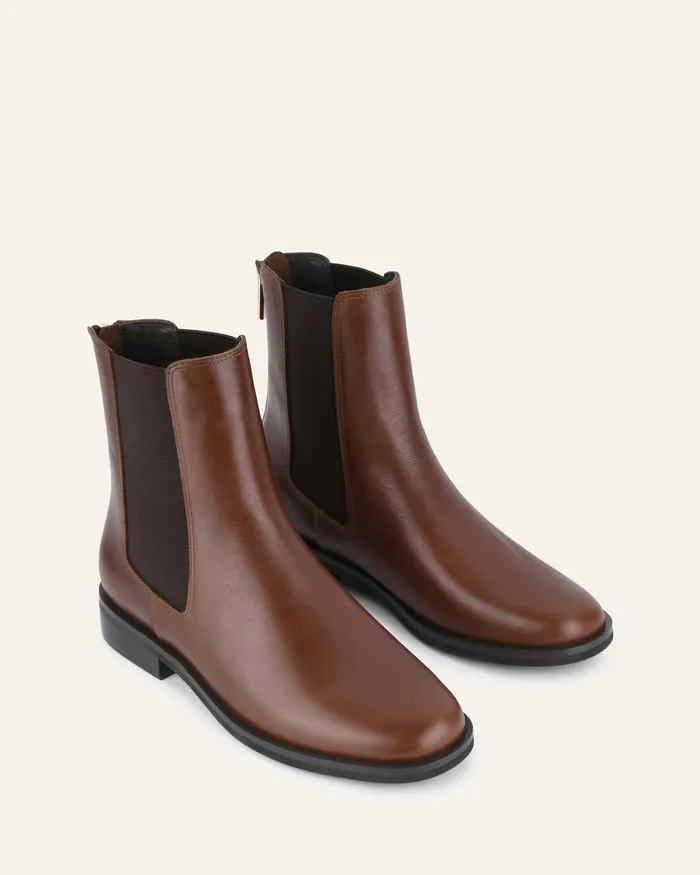 Gabe flat ankle boot dark chocolate leather Women ANKLE BOOTS jomercer Gabe flat ankle boot dark chocolate leather Women ANKLE BOOTS jomercer