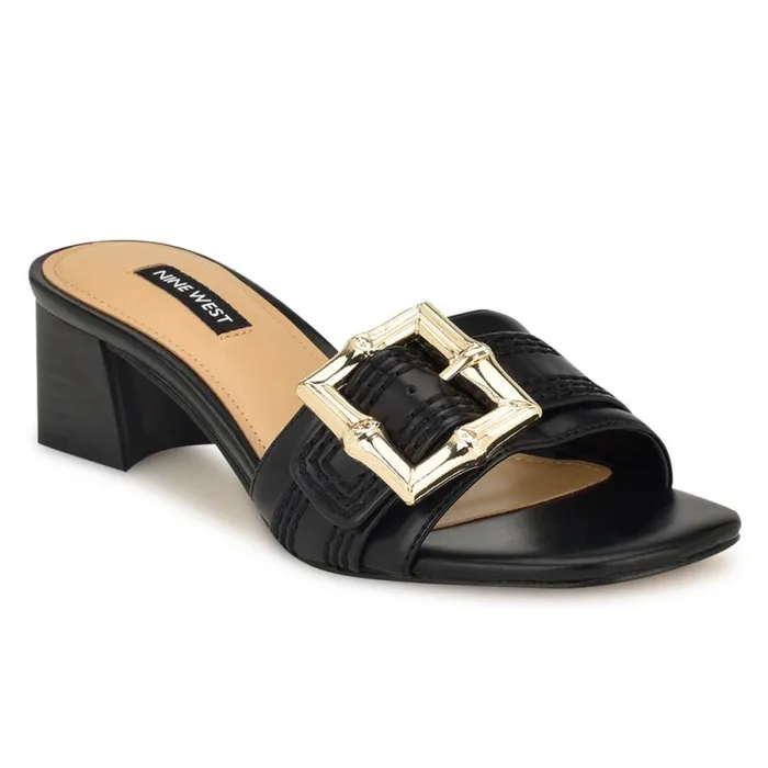 Garta Buckle Slide Sandals Black Women Nine West Sandals Garta Buckle Slide Sandals Black Women Nine West Sandals