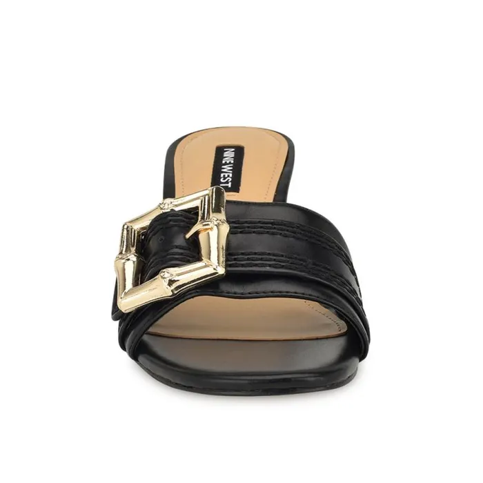 Garta Buckle Slide Sandals Black Women Nine West Sandals Garta Buckle Slide Sandals Black Women Nine West Sandals
