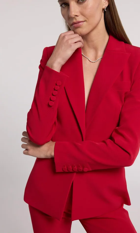 Generation Love Clothing Blazers and Jackets Aimee Crepe Blazer Ruby 8211 Women