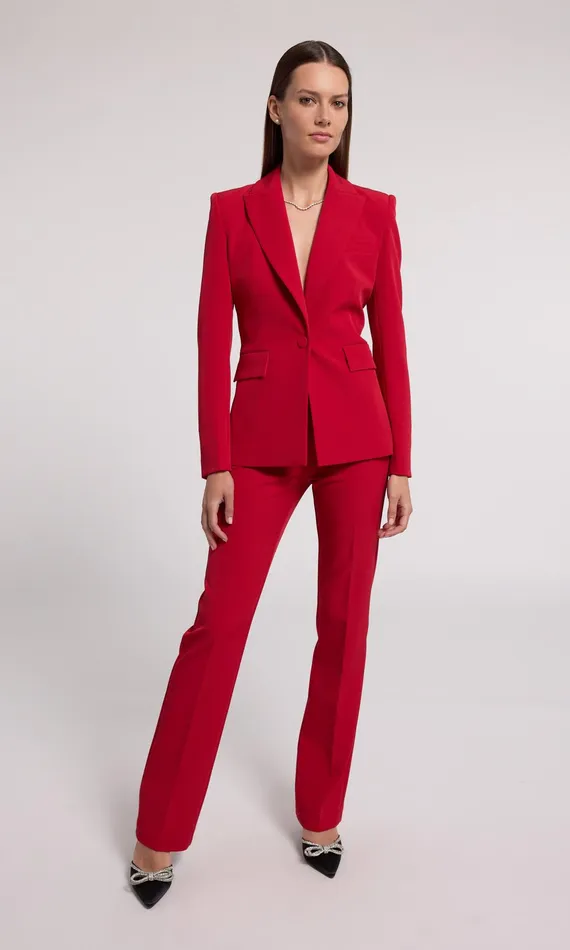 Generation Love Clothing Blazers and Jackets Aimee Crepe Blazer Ruby 8211 Women