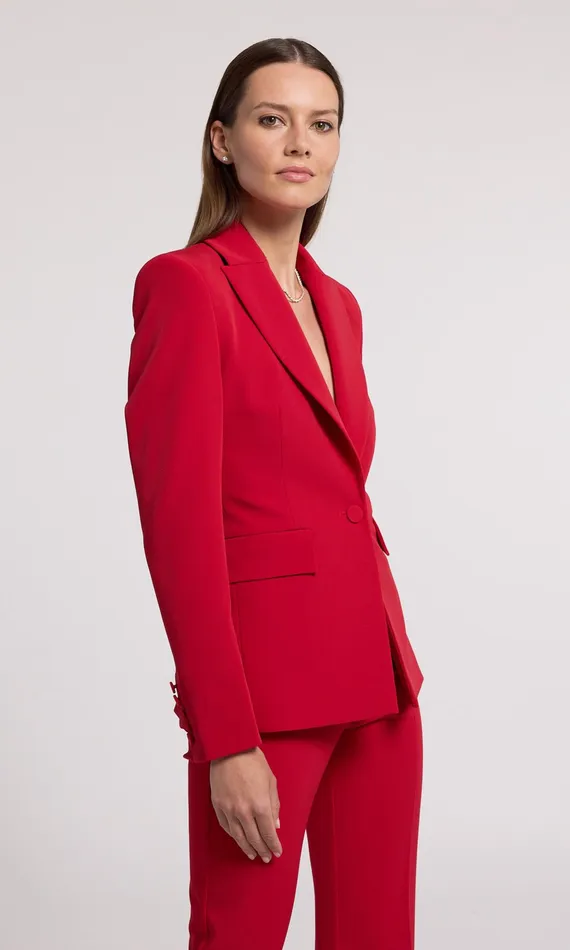 Generation Love Clothing Blazers and Jackets Aimee Crepe Blazer Ruby 8211 Women