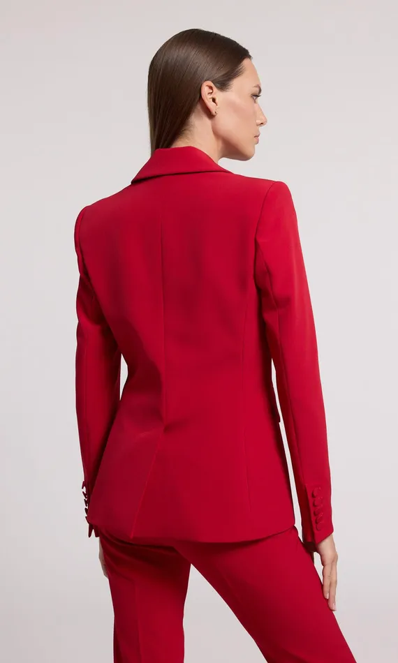 Generation Love Clothing Blazers and Jackets Aimee Crepe Blazer Ruby 8211 Women