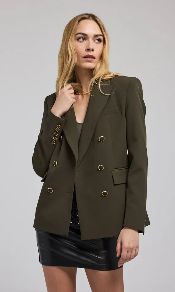 Generation Love Clothing Blazers and Jackets Arielle Crepe Blazer Pine 8211 Women