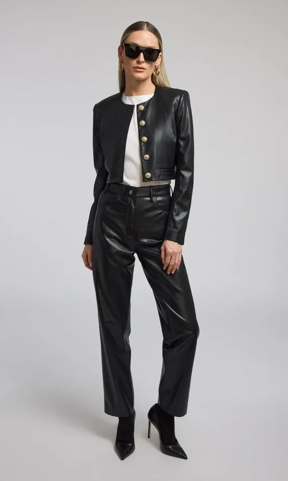 Generation Love Clothing Blazers and Jackets Marko Vegan Leather Blazer Black 8211 Women