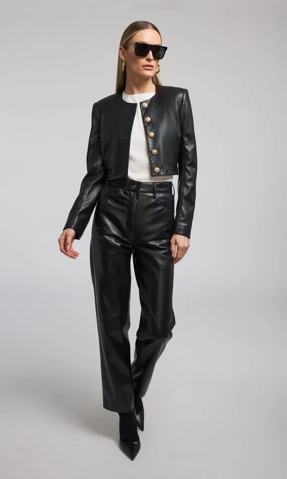 Generation Love Clothing Blazers and Jackets Marko Vegan Leather Blazer Black 8211 Women