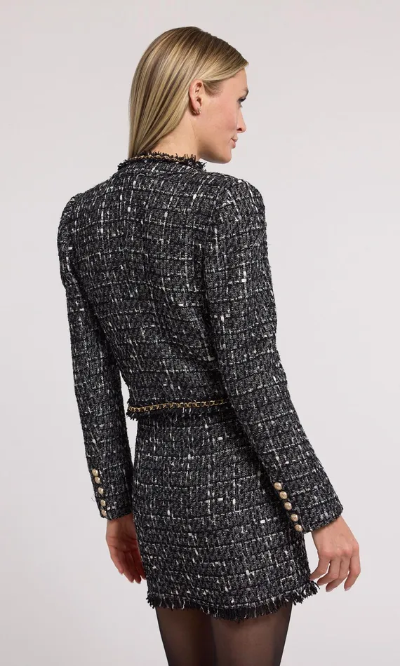 Generation Love Clothing Blazers and Jackets Serena Chain Tweed Blazer Grey Multi 8211 Women