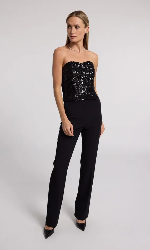 Generation Love Clothing Tops Ettie Sequin Bustier Black 8211 Women Generation Love Clothing Tops Ettie Sequin Bustier Black 8211 Women