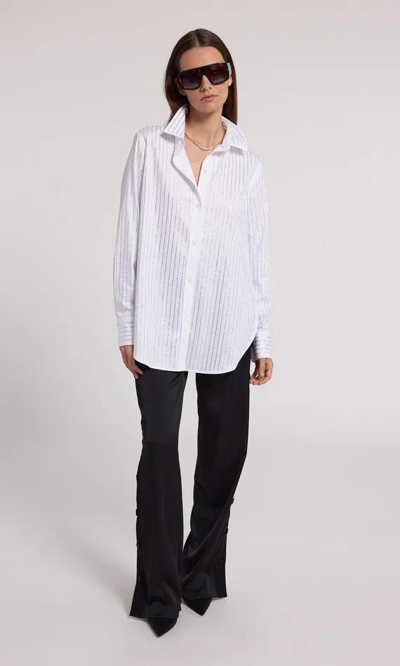 Generation Love Clothing Tops Marc Crystal Poplin Shirt Whiteclear 8211 Women