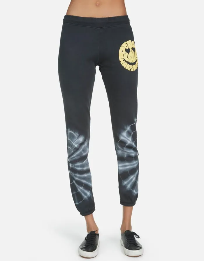 Gia Text Happy Face Lunar Eclipse Women Lauren Moshi Long Sweatpants