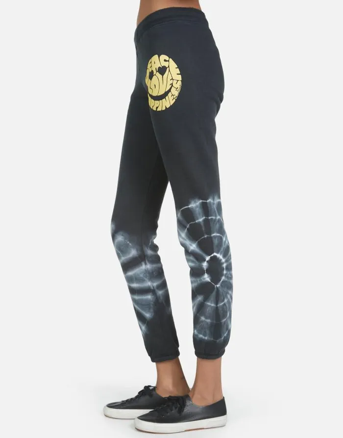 Gia Text Happy Face Lunar Eclipse Women Lauren Moshi Long Sweatpants