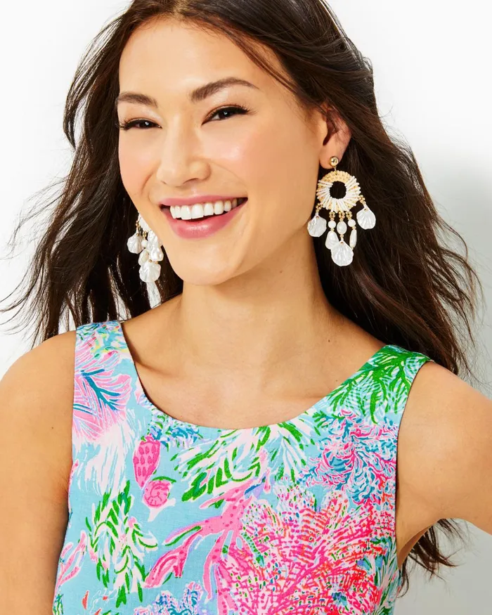 Gifts For Mom Home and GiftsWomen Lilly Pulitzer Seek And Sea Earrings Resort White