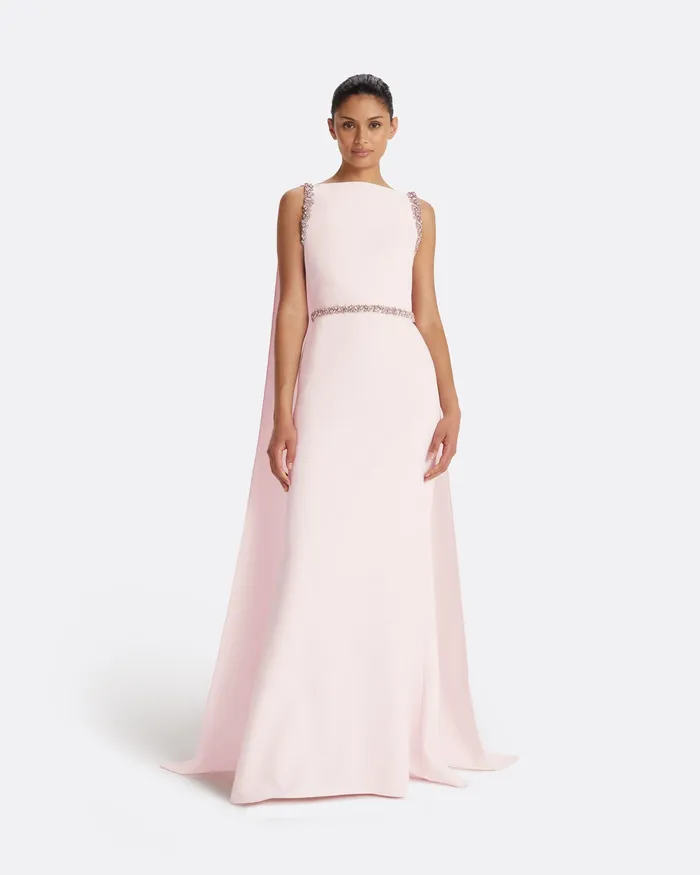 Ginevra Barely Pink Long Dress Barely Pink Dresses Safiyaa Women