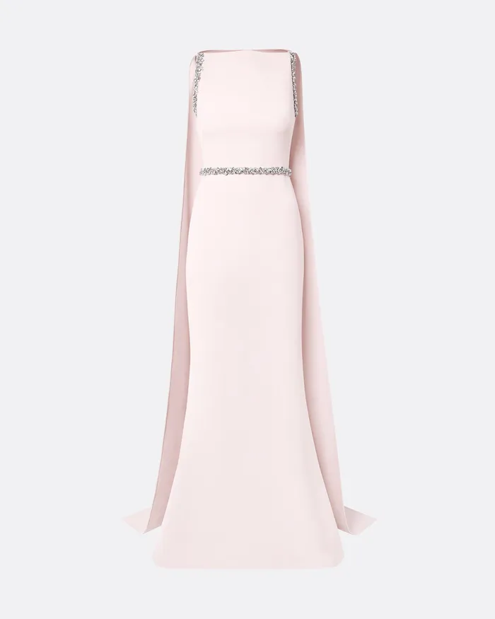 Ginevra Barely Pink Long Dress Barely Pink Dresses Safiyaa Women