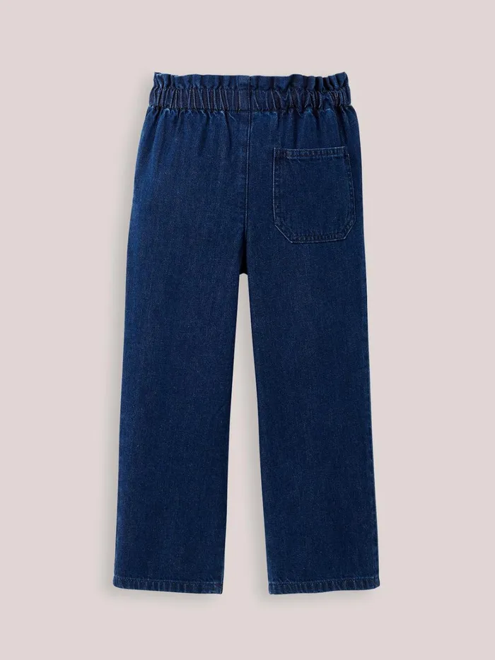 Girls Clothing Cyrillus WideLeg Lightweight Denim Trousers Denim Brut