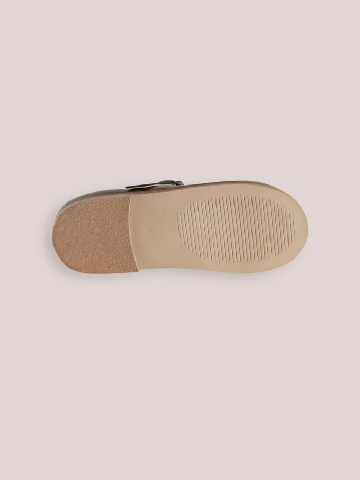 Girls Shoes Cyrillus Leather TBar Shoes With PunchHole Toes Mordore