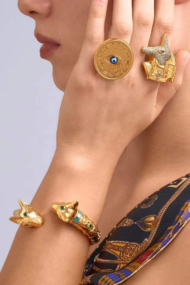 GLOBAL NOMAD ANUBIS RING GOLD Gold WomensMens Camilla Jewellery