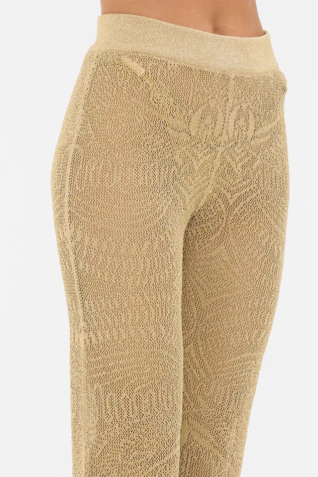 GOLD POINTELLE KNIT PANT VALLEY OF THE KINGS Valley Of The Kings Womens Camilla Pants