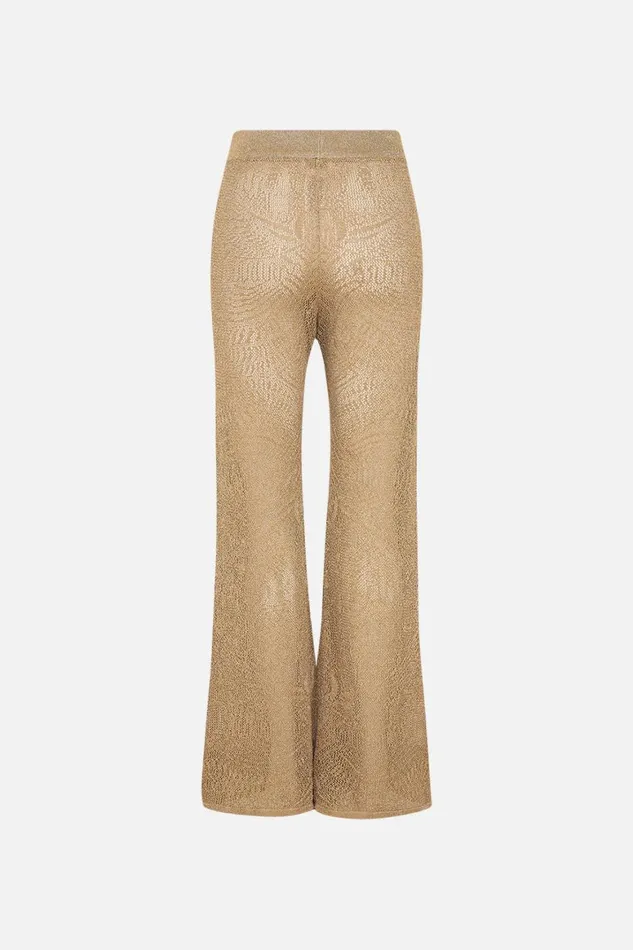 GOLD POINTELLE KNIT PANT VALLEY OF THE KINGS Valley Of The Kings Womens Camilla Pants