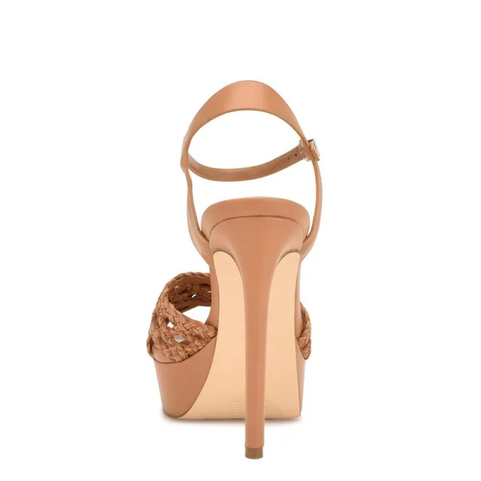 Grecia Platform Sandals Medium Natural Women Nine West Heels Grecia Platform Sandals Medium Natural Women Nine West Heels
