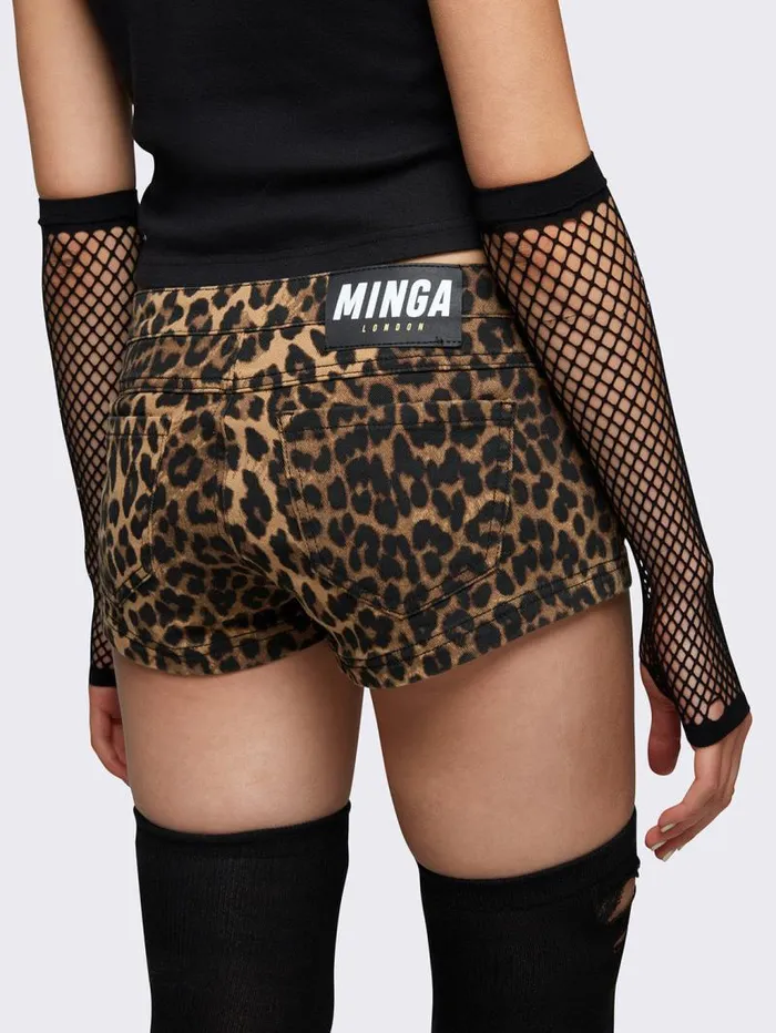 Grrrl Power Leopard Hot Pants Women Minga London Bottoms Grrrl Power Leopard Hot Pants Women Minga London Bottoms