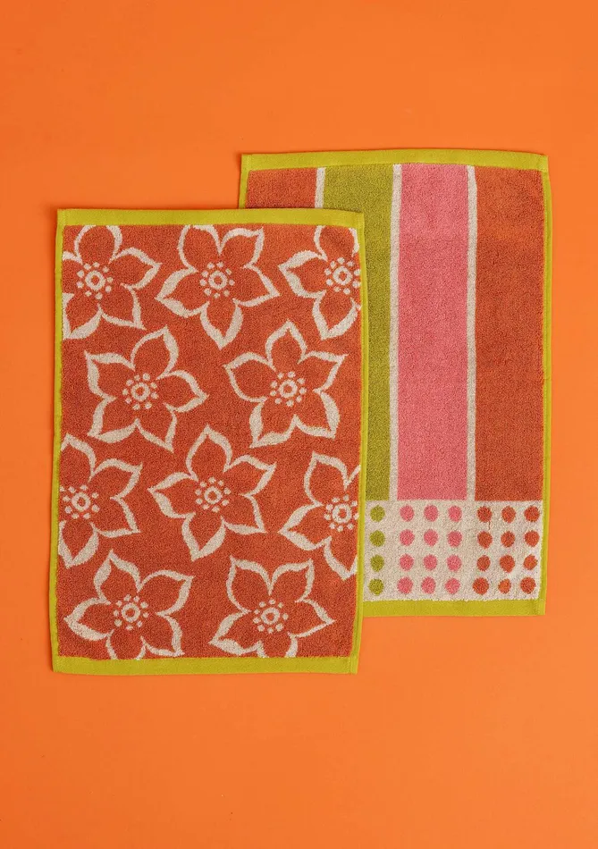 Gudrun Sjdn Flow Guest Towel In Organic Cotton 2pack Women Bathroom