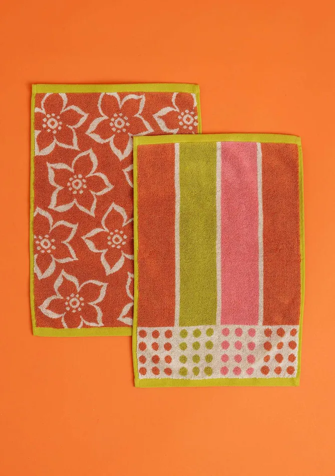 Gudrun Sjdn Flow Guest Towel In Organic Cotton 2pack Women Bathroom