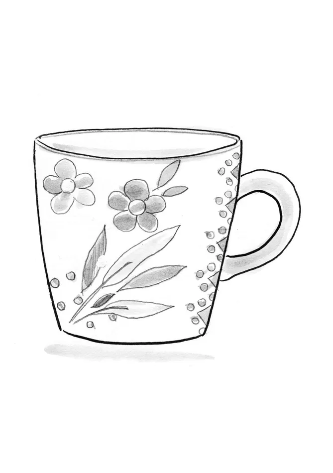 Gudrun Sjdn Flower Pots Ceramic Mug Women Kitchen and Dining Area