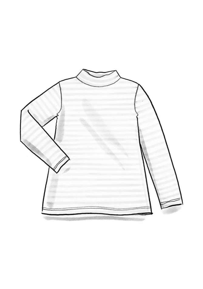 Gudrun Sjdn Striped Mock Turtleneck In Organic Cotton Women Tops and Shirts