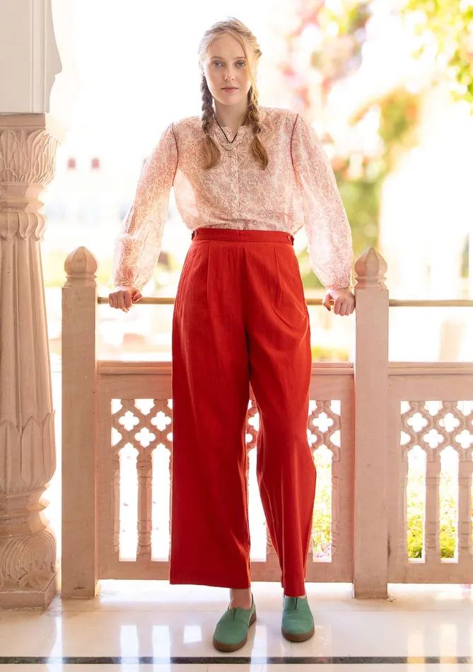Gudrun Sjdn Woven Stina Pants In Organic Cotton Women Pants