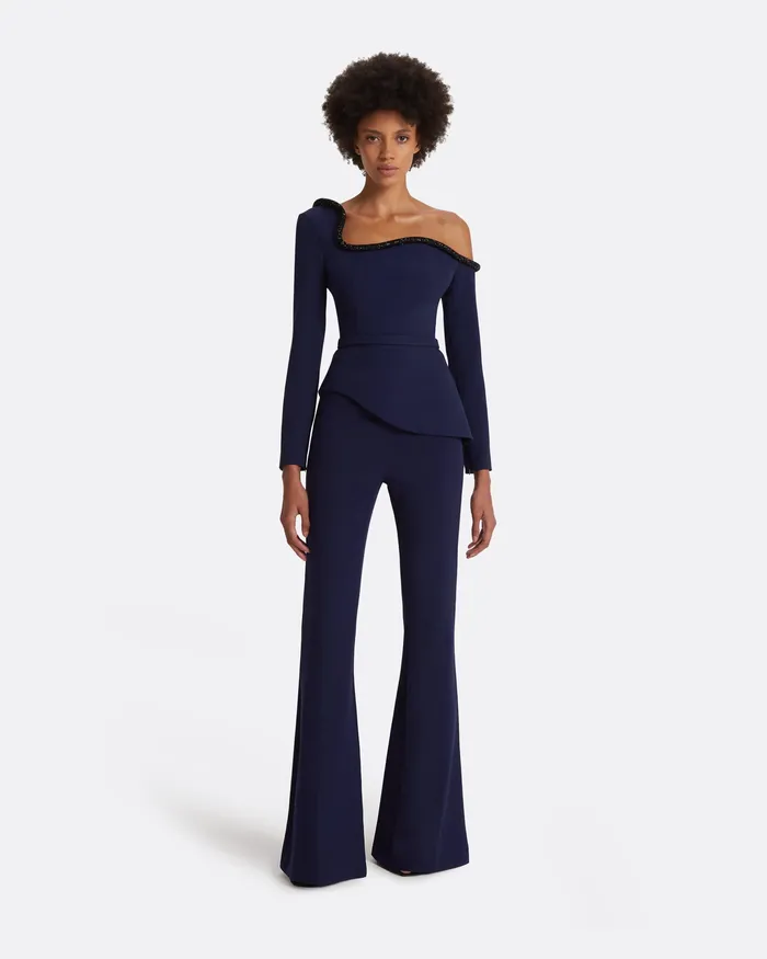 Halluana Azurite Blue Trousers Azurite Trousers Safiyaa Women