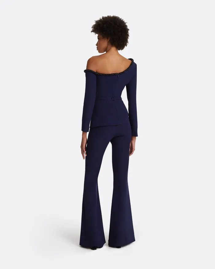 Halluana Azurite Blue Trousers Azurite Trousers Safiyaa Women
