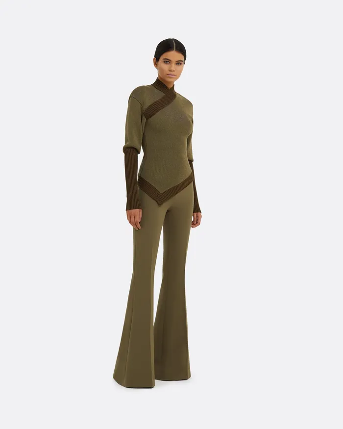 Halluana Khaki Trousers Khaki Trousers Safiyaa Women
