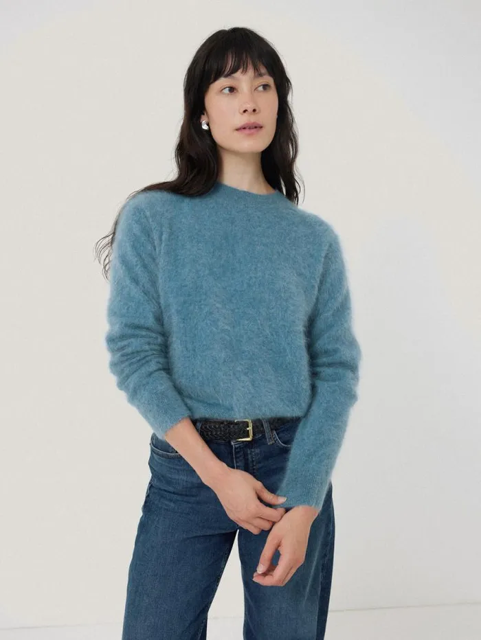 Halo Cashmere Jumper Blue Women Jigsaw Knitwear and Cashmere