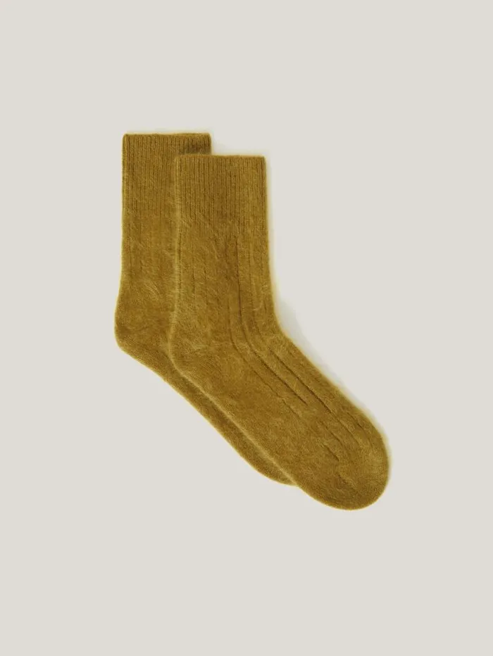 Halo Cashmere Sock Green Women Jigsaw Knitwear and Cashmere