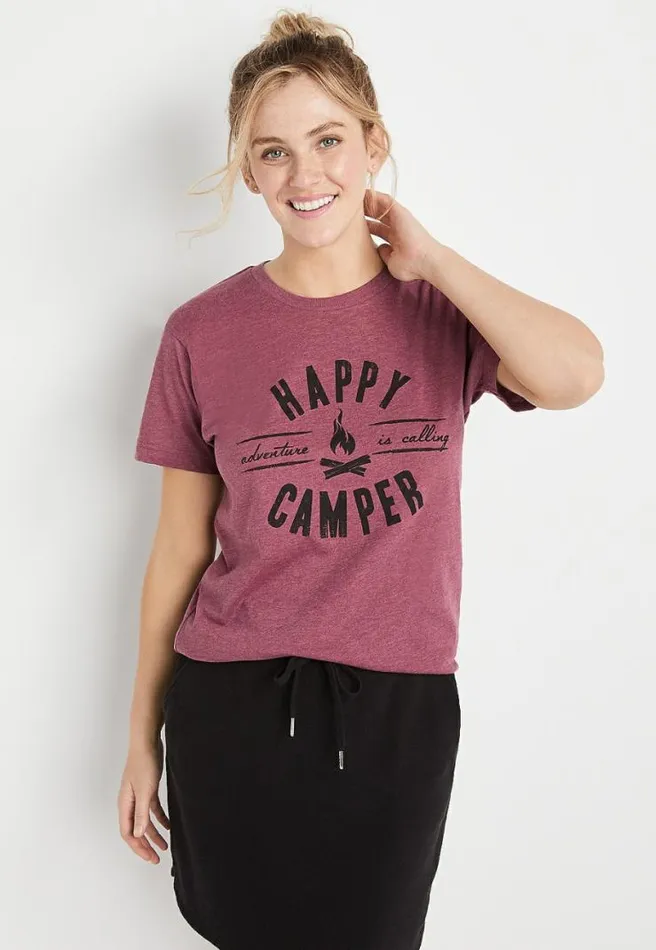 Happy Camper Oversized Graphic Tee Women Maurices Tops