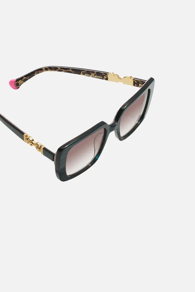 HAPPY IN THE HAMPTONS SUNGLASSES EMERALD MARBLE Emerald Marble WomensMens Camilla Sunglasses