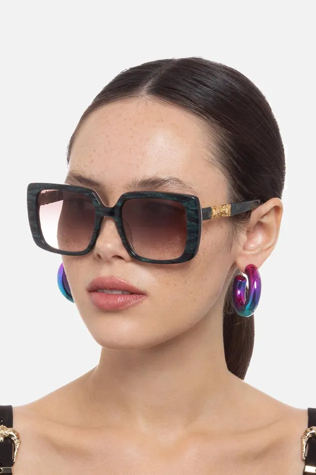 HAPPY IN THE HAMPTONS SUNGLASSES EMERALD MARBLE Emerald Marble WomensMens Camilla Sunglasses