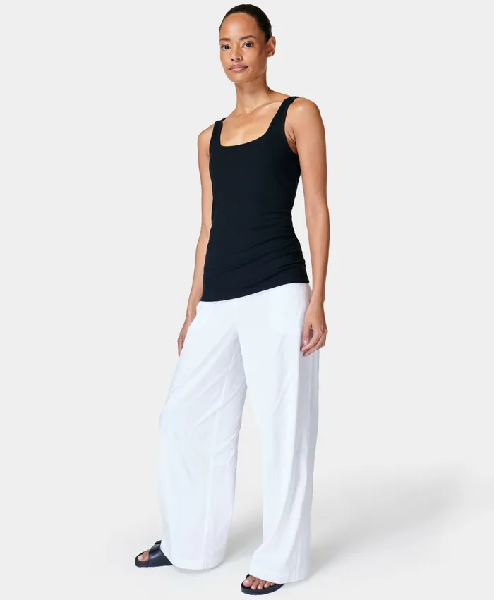Harper Scoop Neck Vest Black Vest Tops Sweaty Betty Women