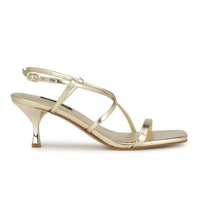 Haya Strappy Sandals Platino Women Nine West Sandals