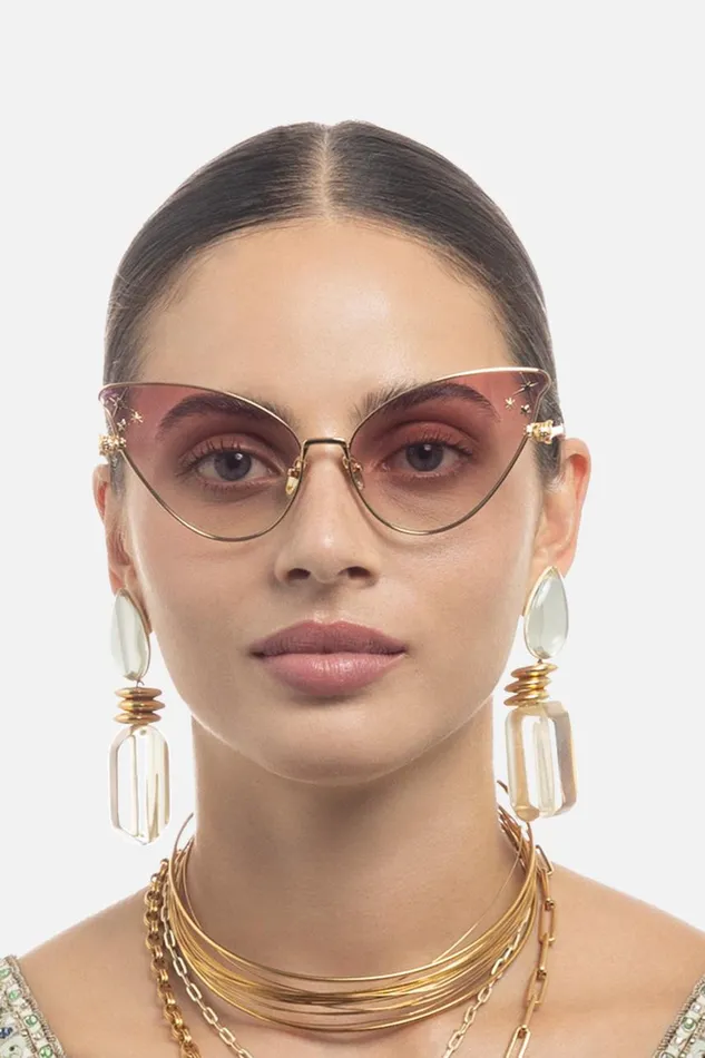 HEAD IN THE CLOUDS SUNGLASSES GOLD PEARL Gold Pearl WomensMens Camilla Sunglasses