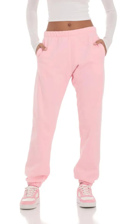 Heart Cinched Sweatpants Pink Women LUCY IN THE SKY Pants Heart Cinched Sweatpants Pink Women LUCY IN THE SKY Pants