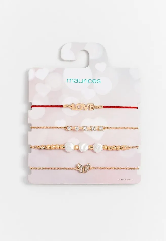 Heart Love Pull Knot Bracelet Set Women Maurices Jewelry