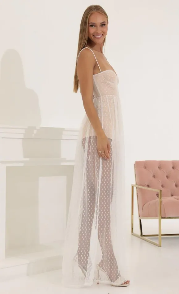Heart Tulle Corset Maxi Dress White Women LUCY IN THE SKY Maxi Dresses Heart Tulle Corset Maxi Dress White Women LUCY IN THE SKY Maxi Dresses