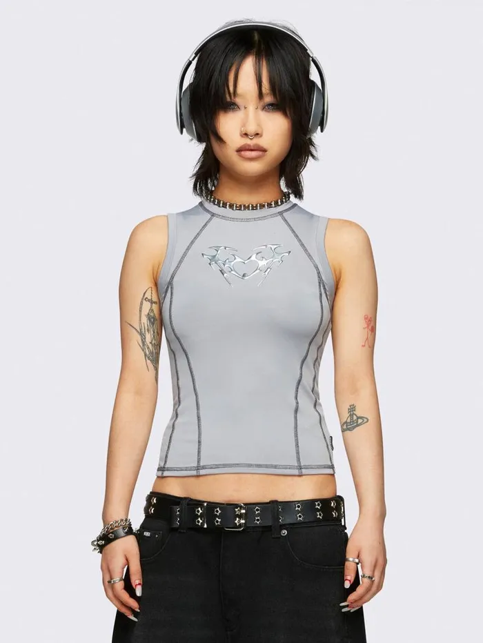 Heartbeat Vest Top Women Minga London Tops and TShirts Heartbeat Vest Top Women Minga London Tops and TShirts