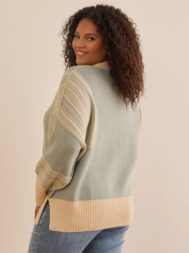 Henley Printed Sweater Bluecream Women Altar039d State Sweaters Cardigans Henley Printed Sweater Bluecream Women Altar039d State Sweaters Cardigans