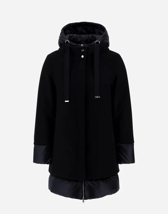 Herno ASHAPE JACKET IN ECOWOOL AND NYLON ULTRALIGHT Black Women AShape